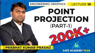 Engineering Graphics  Projection  Point Projection  Part 1 Lecture 19 [upl. by Tnecniv]