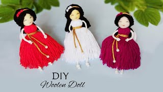 How to make yarnwoolen Doll at home  Easy Doll Making Tutorial  DIY Room Decor  handmade doll [upl. by Elwaine]