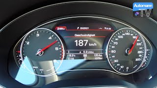 2015 Audi A6 Facelift 20 TDI 190hp  0220 kmh acceleration 60fps [upl. by Concettina132]