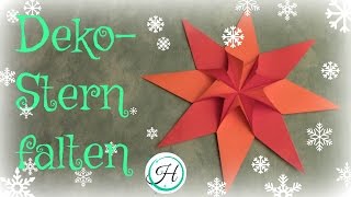 DIY Stern falten Weihnachtsstern aus Papier [upl. by Eimas418]