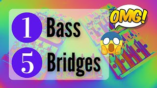 One Bass Five Bridges Stock Badass II Hipshot Kickass Babicz Fender Hi Mass [upl. by Cherry]