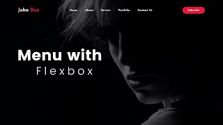 Simple Navbar With Flexbox  Navbar CSS Tutorial [upl. by Schiffman]