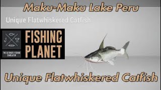 Unique Flatwhiskered Catfish  MakuMaku Lake Peru  Fishing Planet Guide [upl. by Petromilli]