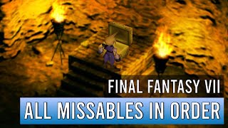 All Major Missables in Final Fantasy 7 in order PS1  1997 Original [upl. by Isaacson106]