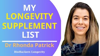 Rhonda Patrick’s Longevity Supplement list [upl. by Acir]