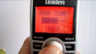 How to turn the ringer on and off Uniden cordless phone ringer volume mute [upl. by Llered150]