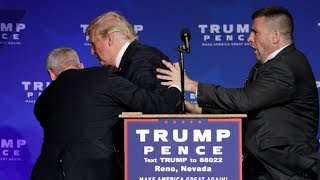 Donald Trump rushed off stage during rally in Nevada [upl. by Nomma680]