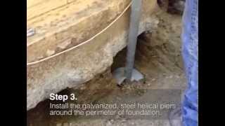 Foundation Repair using Helical Piers [upl. by Kalk]