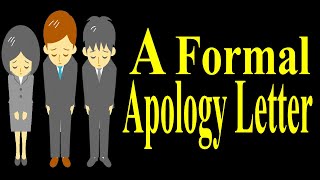 A formal apology letter [upl. by Yendor]