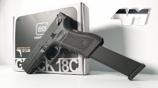 UMAREX GLOCK 18C  ELITE FORCE GLOCK 18C  Full Auto Glock  Airsoft Unboxing Review [upl. by Gilbert]