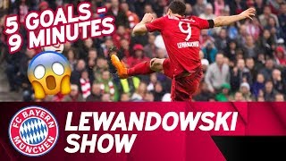 5⃣ Goals in 9⃣ Minutes Lewandowski Show  Time Lapse  FC Bayern  VfL Wolfsburg [upl. by Eentroc651]