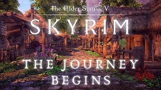 Skyrim SE 4K Music amp Ambience  Walking Across Skyrim  Helgen Cave To Whiterun  Ambient Music [upl. by Esyahc]