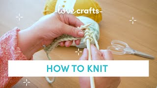 How to Knit  for absolute BEGINNERS [upl. by Farhi457]