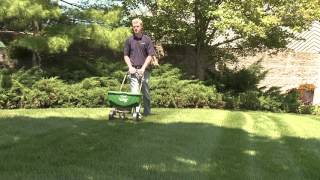 How to Use a Scotts® Broadcast Spreader on Your Lawn [upl. by Oivat]