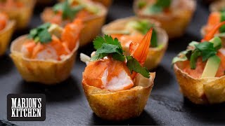 Prawn Cocktail Wonton Cups  Marions Kitchen [upl. by Calla]