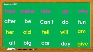 Grade 1 Basic Sight Words  Teacher LCM [upl. by Kcajyllib]