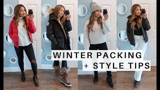 WINTER PACKING TIPS  What To Wear In Extreme Cold  Outfit Ideas [upl. by Greggs]