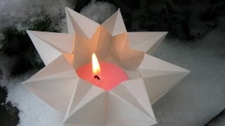 Origami ✬ Star Lantern ✬ Teelichtstern [upl. by Ynohtnaluap]