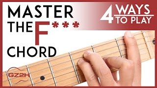 How To Play The F Chord  4 Easy Ways to Finally Master The F Guitar Chord [upl. by Kinchen71]