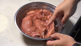 How to tenderise pork chop Baking soda [upl. by Aryam]