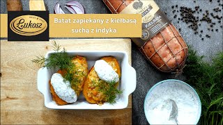 Batat zapiekany🥗 z kiełbasą suchą z indyka 🥖🥖🥖 Jak zrobić dobrą zapiekankę🍽 [upl. by Hunter552]