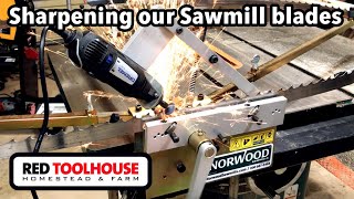 How do we SHARPEN our Blades for our NORWOOD SAWMILL [upl. by Troy]