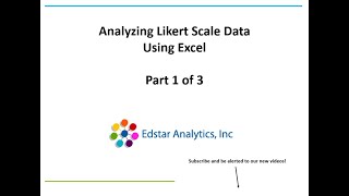 How to analyze LikertScale Survey Data Using Excel Part 1 Advanced [upl. by Danica]