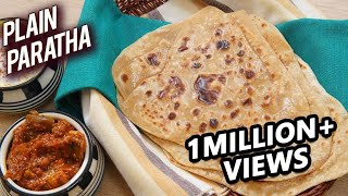 Plain Paratha Recipe  Homemade Paratha Recipe  Paratha Recipe Indian  How To Make Paratha  Ruchi [upl. by Madox541]