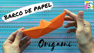 👉🏼 Cómo hacer un BARCO de PAPEL  FÁCIL y RÁPIDO  ORIGAMI para niños y niñas Paso a paso [upl. by Llenrac]