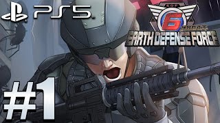 EARTH DEFENSE FORCE ６ PS5 English  Gameplay Walkthrough Part 1 4K 60FPS [upl. by Roze]