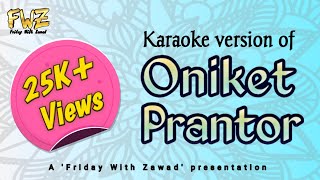 Oniket Prantor Artcell  Karaoke version  Friday With Zawad [upl. by Hayn]