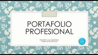 Portafolio Profesional en PowerPoint por enlaces [upl. by Nomde]