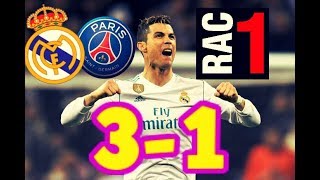 AUDIO RAC1  REAL MADRID 31 PSG  COMPLETO [upl. by Innattirb917]