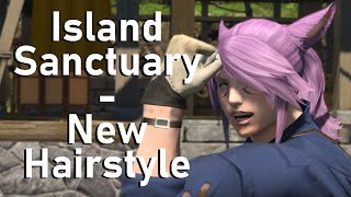 FFXIV New Hairstyle from Island Sanctuary  Practical Ponytails [upl. by Atteragram405]