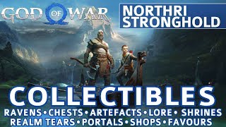 God of War  Northri Stronghold All Collectible Locations Ravens Chests Artefacts Shrines [upl. by Donough]