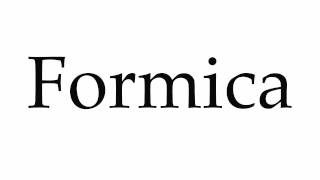 How to Pronounce Formica [upl. by Airitac]