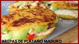 AREPAS DE PLÁTANO MADURO O AMARILLO  Te aseguro se volverá tu receta favorita [upl. by Harshman157]