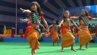 Little Cute Bodo Girls Traditional Dance Performance at 59th Bodo Sahitya Sabha 2020 [upl. by Rosetta719]