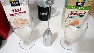 Oat Milk vs Almond Milk part 2 Frothing Test [upl. by Eidorb798]