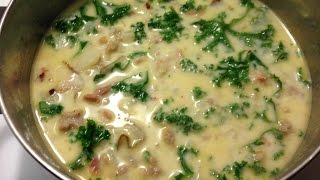 How to Make OLIVE GARDENS Zuppa Toscana Soup  Copycat Recipe [upl. by Ihana]