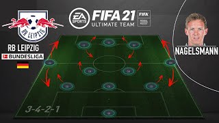 FIFA 21 CUSTOM TACTICS  JULIAN NAGELSMANN RB LEIPZIG 3421 FORMATION amp PLAYER INSTRUCTIONS [upl. by Shirley343]