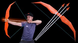 Easy paper BOW amp ARROW  How to make paper weapon BOW  Origami paper bow [upl. by Epps]