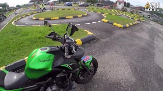 Malaysia B class B full motorcycle license  Road course  Practical exam  Training  Demo [upl. by Dleifniw]