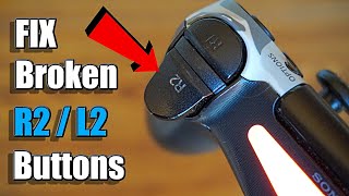 How to FIX BROKEN R2  L2 Buttons on PS4 CONTROLLER Button Replacement [upl. by Ennovyahs784]