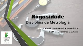 Metrologia  Rugosidade [upl. by Enak]