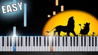 Hakuna Matata  EASY Piano Tutorial by PlutaX [upl. by Missie]