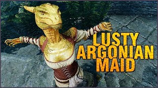 Skyrim Roleplay Build  LUSTY ARGONIAN MAID Modded [upl. by Aipmylo508]