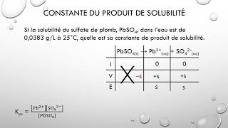 Constante du produit de solubilité  Kps [upl. by Alric]