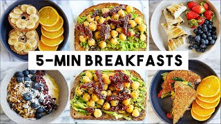 EASY 5MINUTE BREAKFAST IDEAS vegan [upl. by Charleton720]