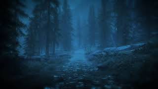 Skyrim  Night Rain Ambiance 2 ambient music raindrops crickets trees [upl. by Olracnaig]